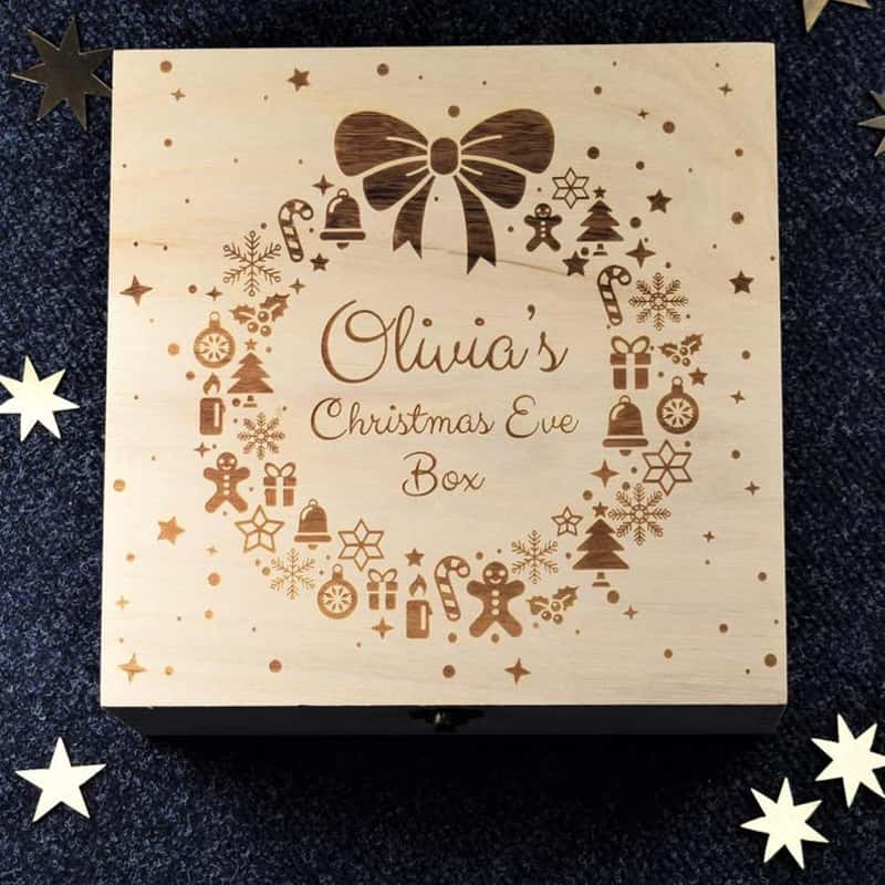 Laser Engraving Christmas Decorative Box Free Vector Free Vectors