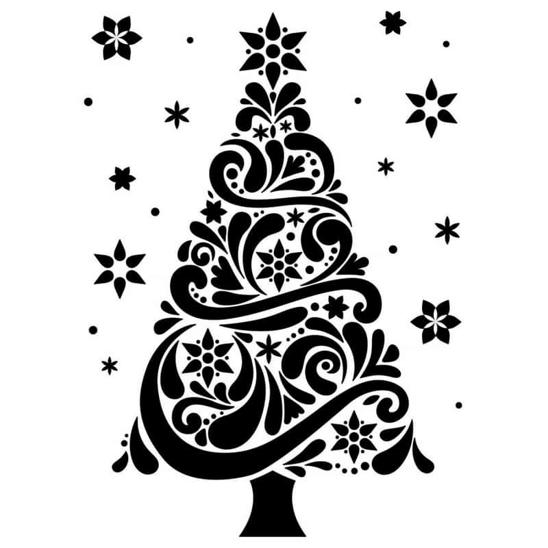 Laser Engraving Christmas Tree Free Vector Free Vectors