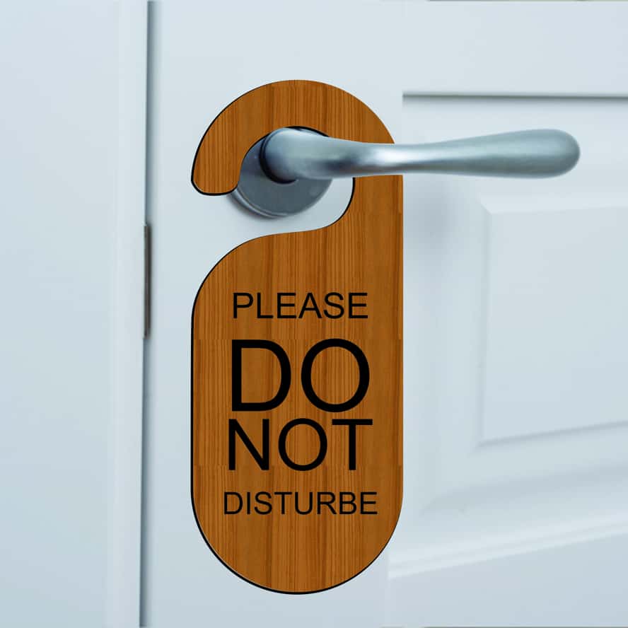 Do Not Disturb Door Knob Hanger Sign Free Vector Free Vectors