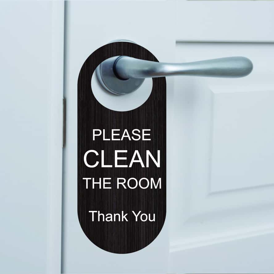 Clean Room Door Hanger Sign Cutout Free Vector Free Vectors