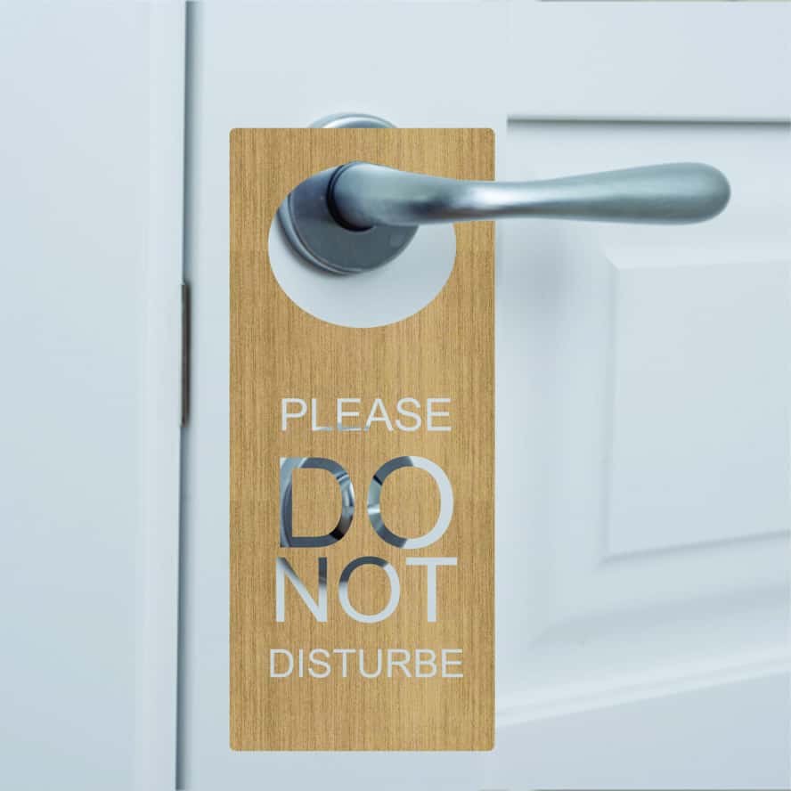 Laser Cut Do Not Disturb Door Hanger Sign Free Vector Free Vectors