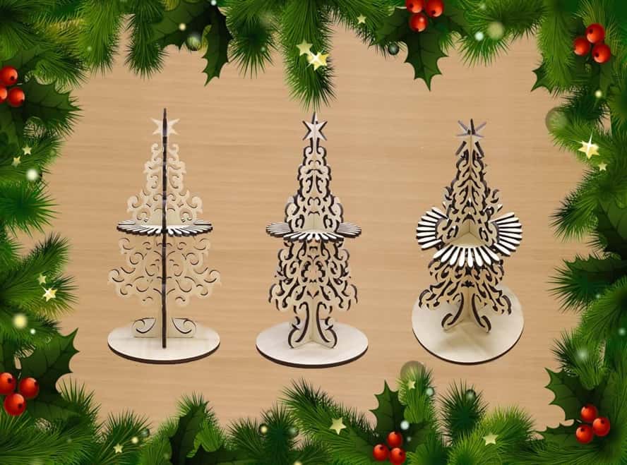 Laser Cut Christmas Tree Napkin Holder Free Vector Free Vectors