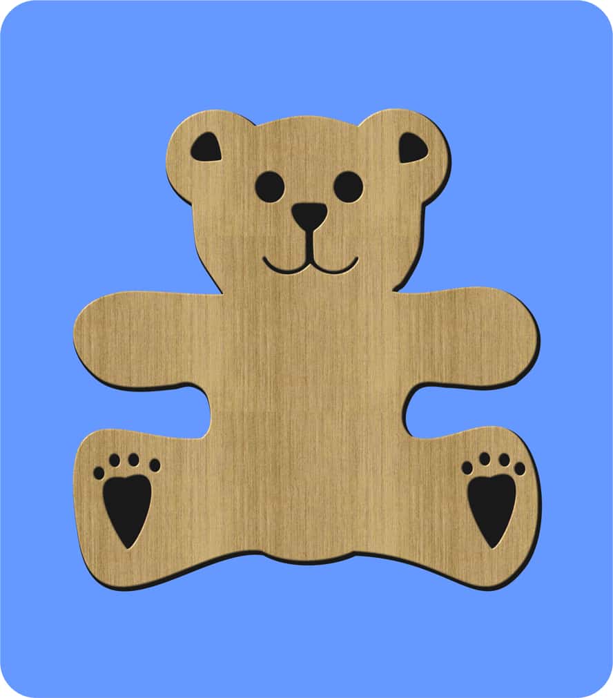 Laser Cut Wooden Layered Bear Cutouts Free Vector Free Vectors