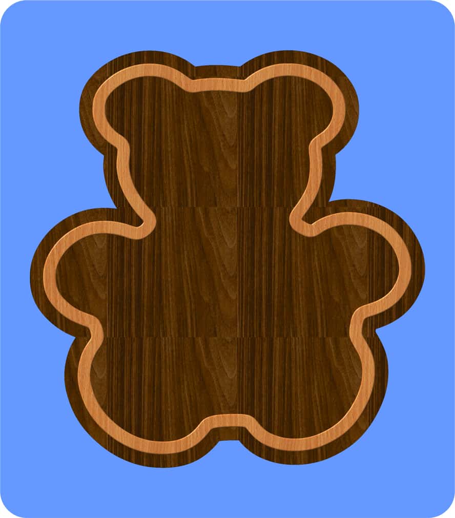 Laser Cut Wooden Layered Bear Cutout Free Vector Free Vectors