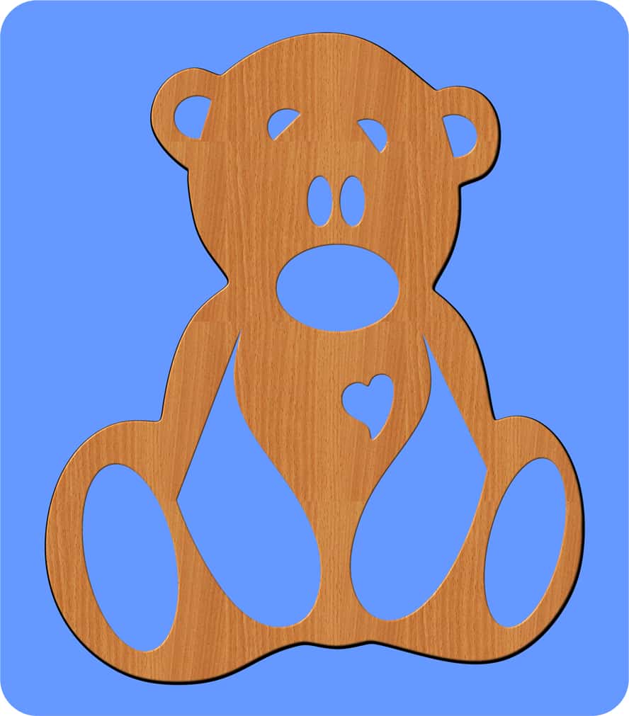 Laser Cut Finished Wood Bear Cutout Free Vector Free Vectors