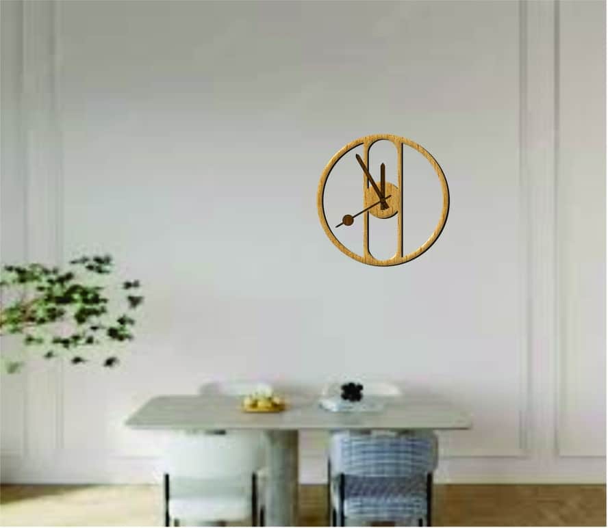 Laser Cut Wall Clock Design Free Vector Free Vectors