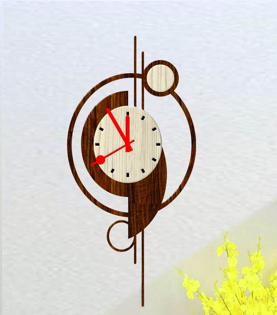 Wooden Wall Clock Design Free Vector Free Vectors