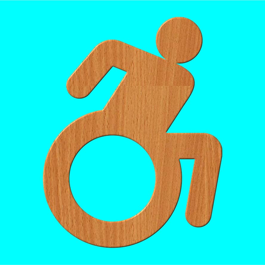 Accessible Icon Wood Cutout Free Vector Free Vectors