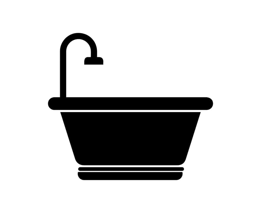 Bath Tube Icon Silhouette Outline Free Vector Free Vectors