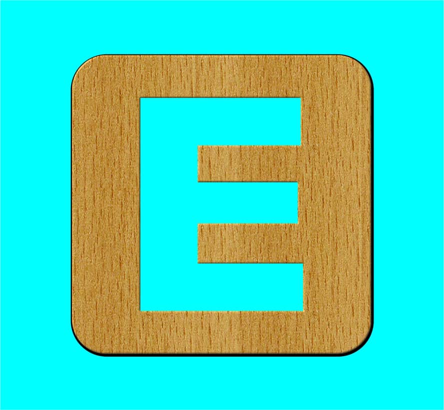 Wooden Alphabet Letter E Free Vector Free Vectors