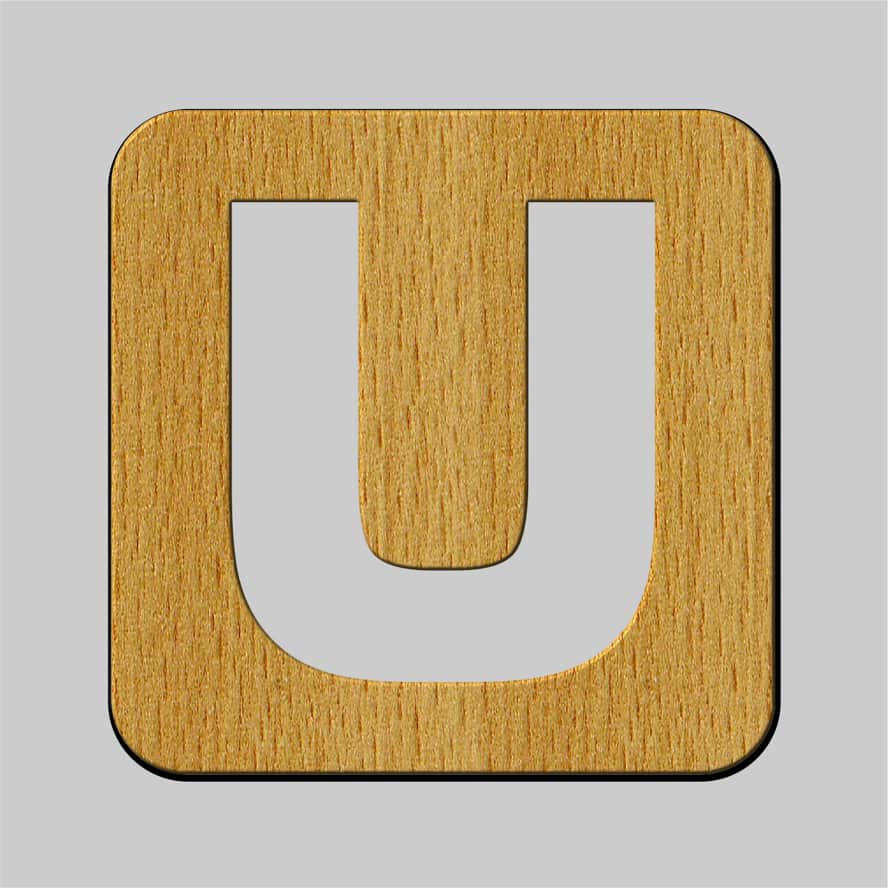 Wooden English Letter Alphabet Shape U Free Vector Free Vectors