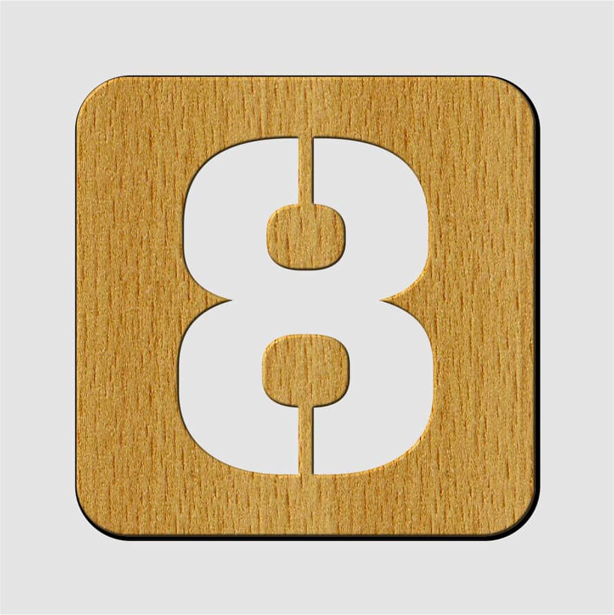 Laser Cut Wooden Numeric Number 8 Kids Drawing Toy Free Vector Free Vectors