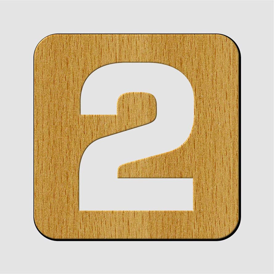 Laser Cut Wooden Numeric Number 2 Drawing Toy Free Vector Free Vectors