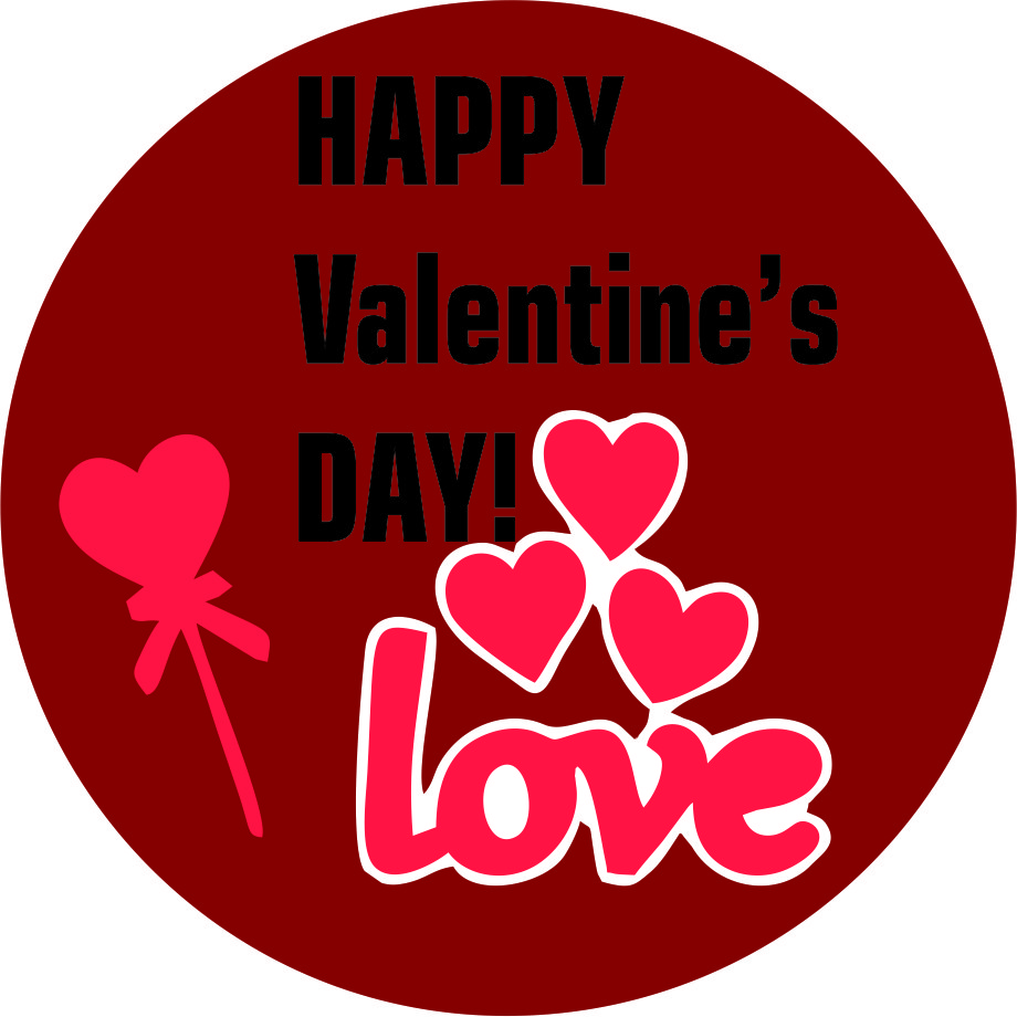 Happy Valentine Day Sticker Free Vector Free Vectors