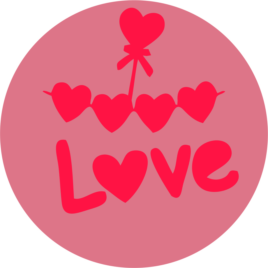 Happy Valentine Day Heart Shape Sticker Free Vector Free Vectors