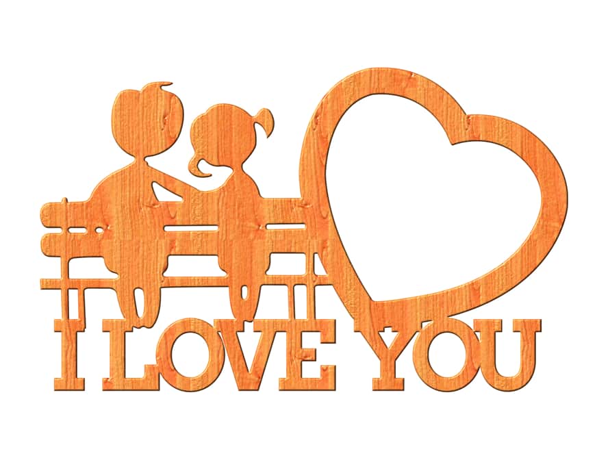 Laser Cut Love You Valentine Day Cutout Free Vector Free Vectors