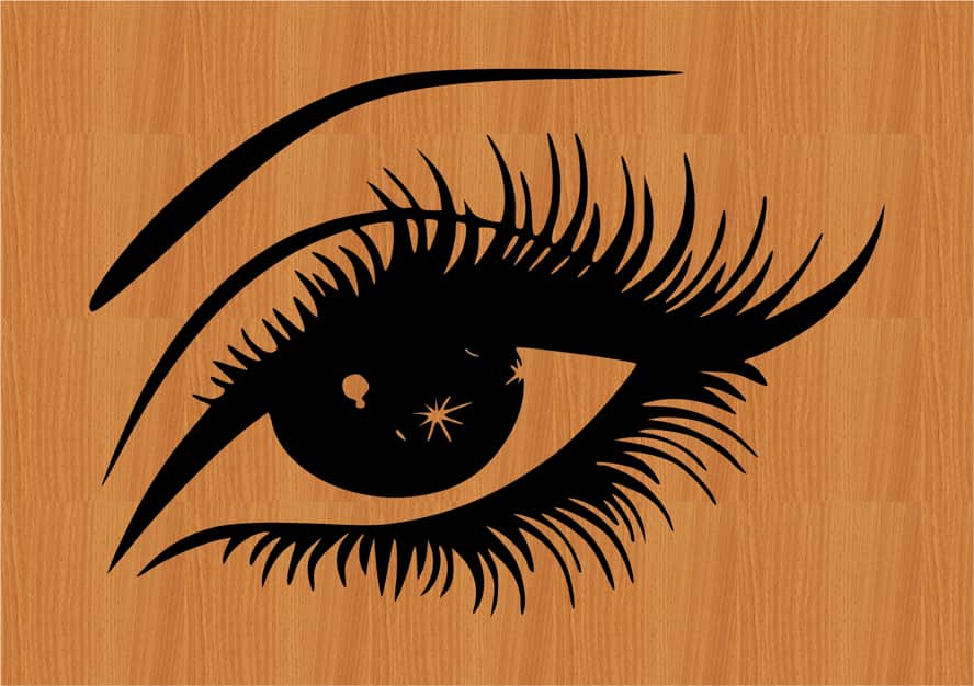 Woman Eye Silhouette Free DXF File | 3dfreevector.com