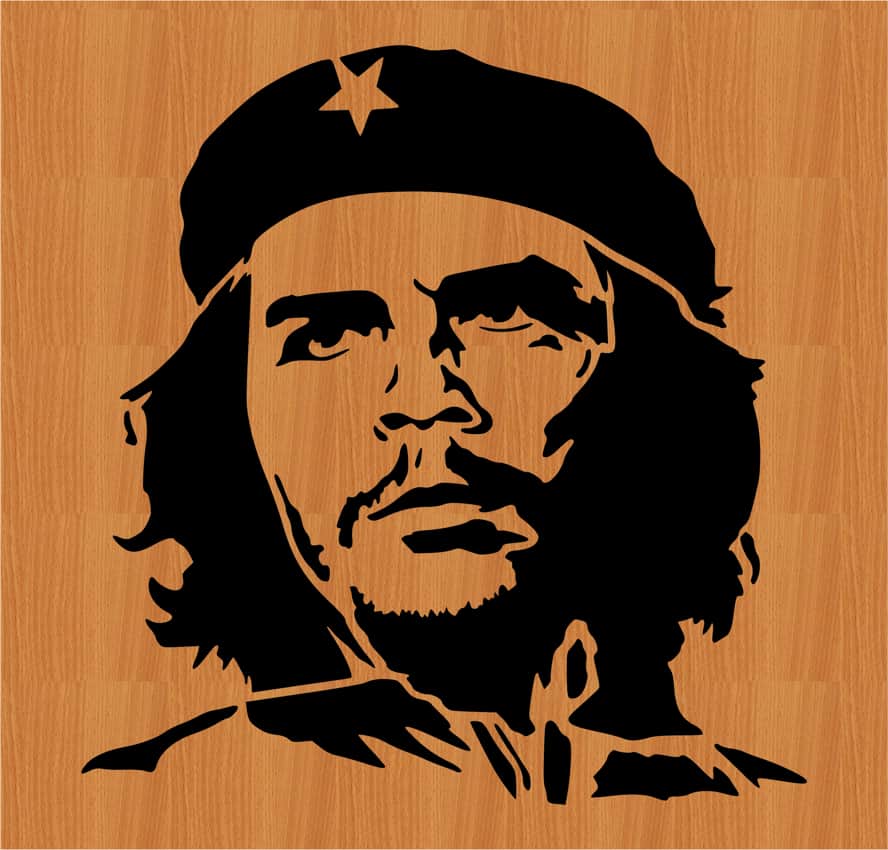 Che Guevara Silhouette Free DXF File Free Vectors