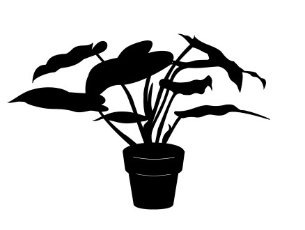 House Plant Silhouette Free DXF File Free Vectors