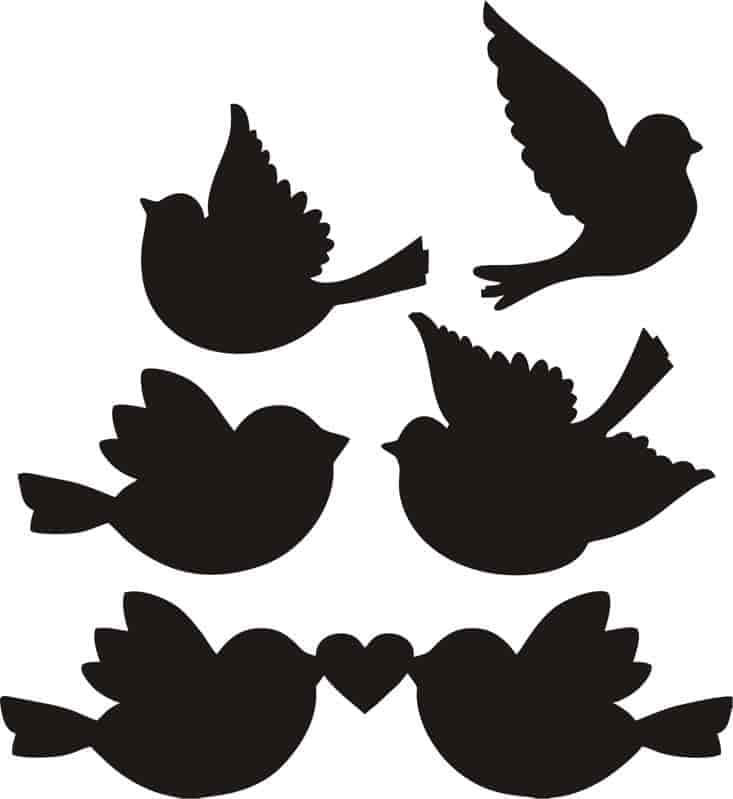 Love Birds Silhouette Free Vector Free Vectors