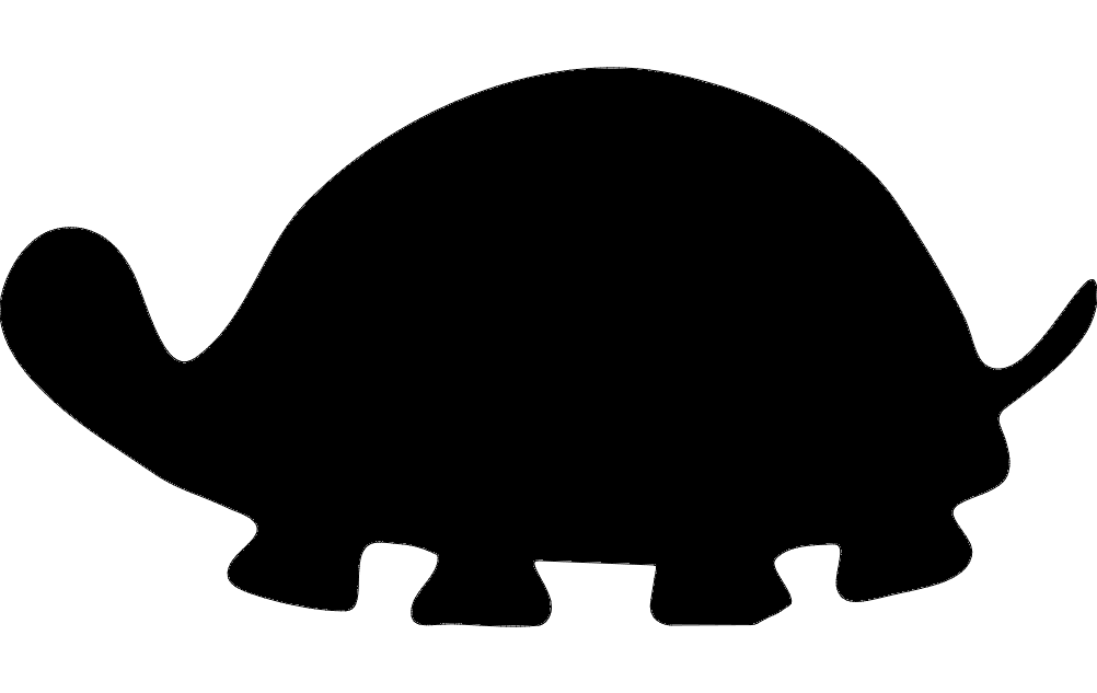 Turtle Silhouette Sticker Free DXF File Free Vectors