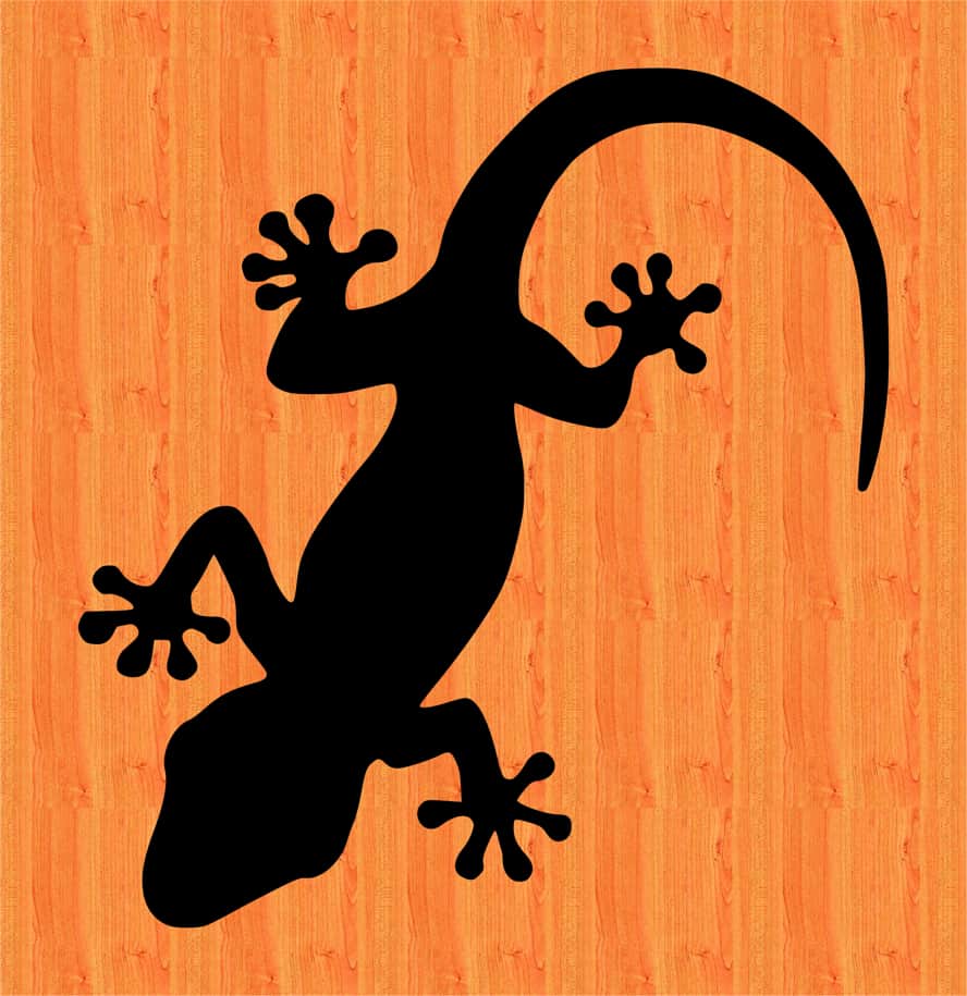 Leopard Gecko Silhouette Sticker Free DXF File Free Vectors