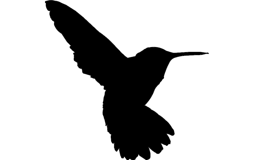 Humming Bird Sticker Free DXF File Free Vectors