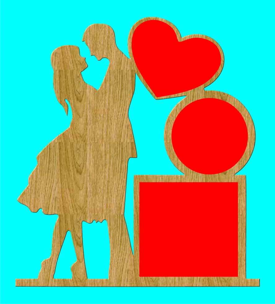 Photo Frame of Couple Cutout Free Vector Free Vectors