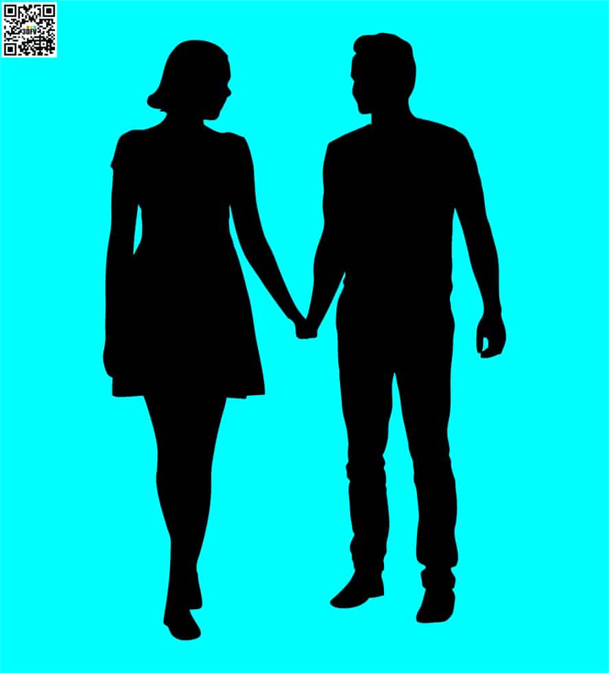 Couple Holding Hands Silhouette Free Vector Free Vectors