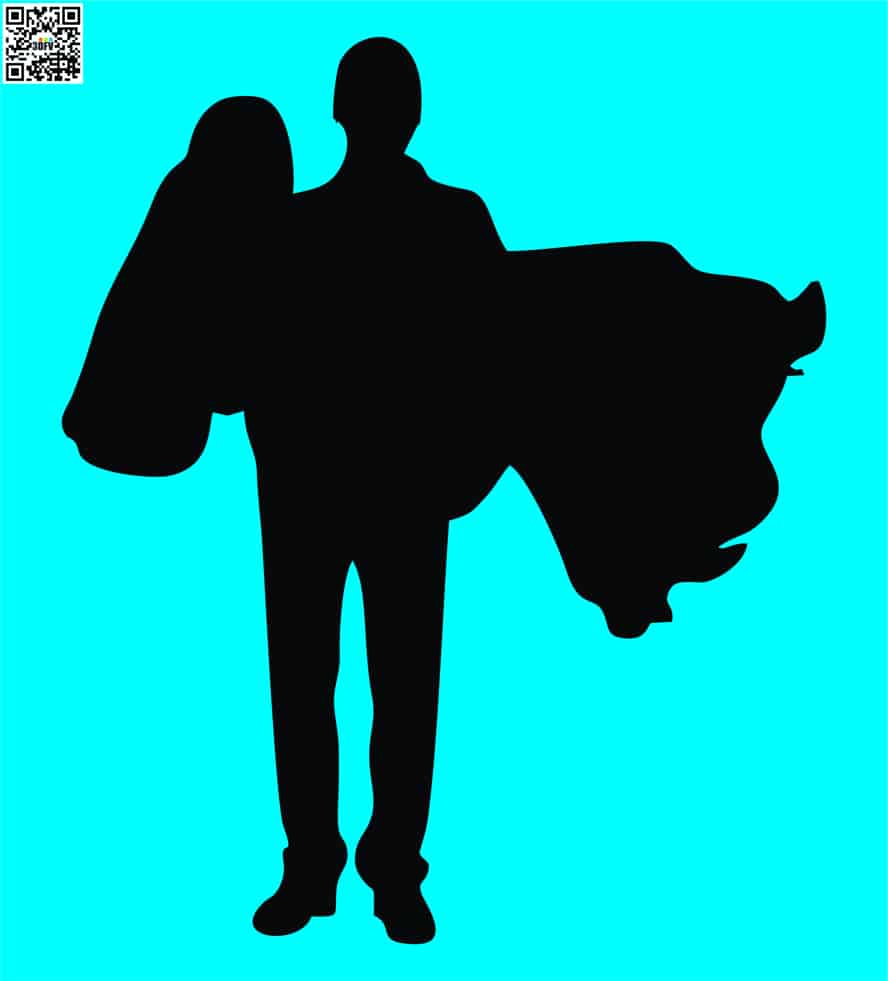 Silhouette of Man Holding Woman in Arms Free Vector Free Vectors