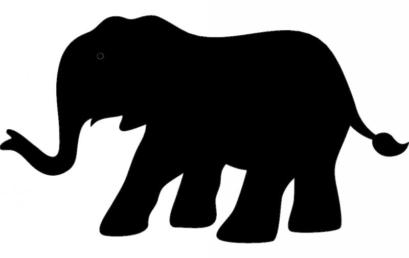 Elephant Silhouette Free DXF File Free Vectors