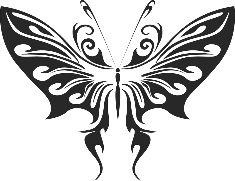 Butterfly Sticker Vector Free DXF File Free Vectors