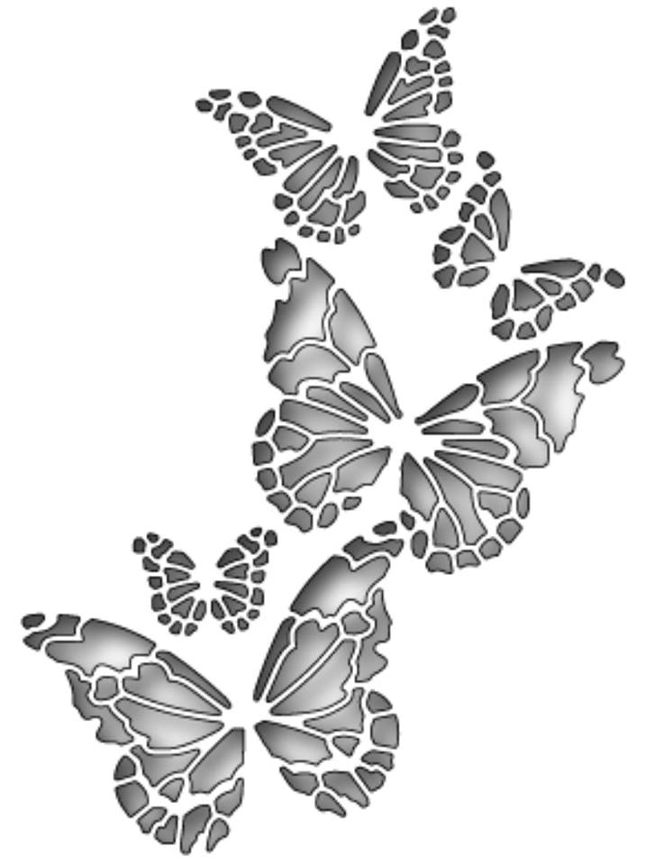 Wall Art Butterfly Stencil Free DXF File Free Vectors