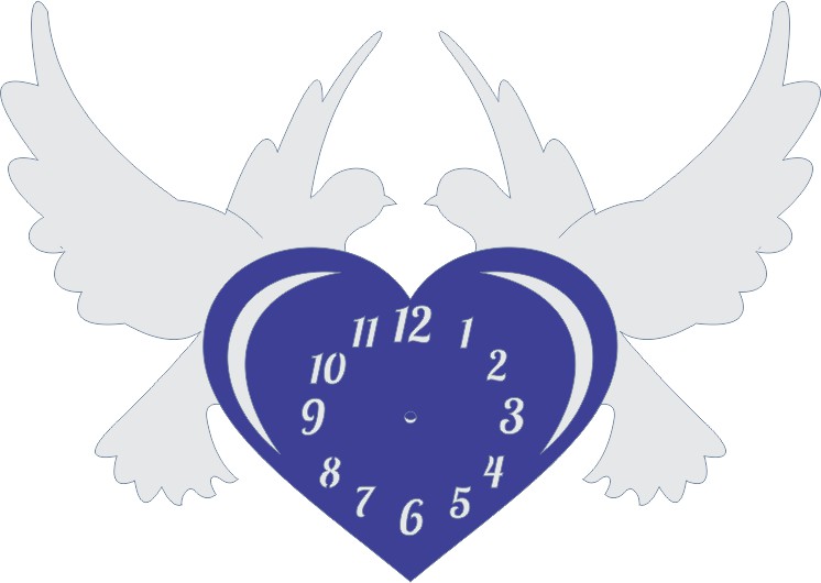 Laser Cut Birds Wall Clock Free Vector Free Vectors