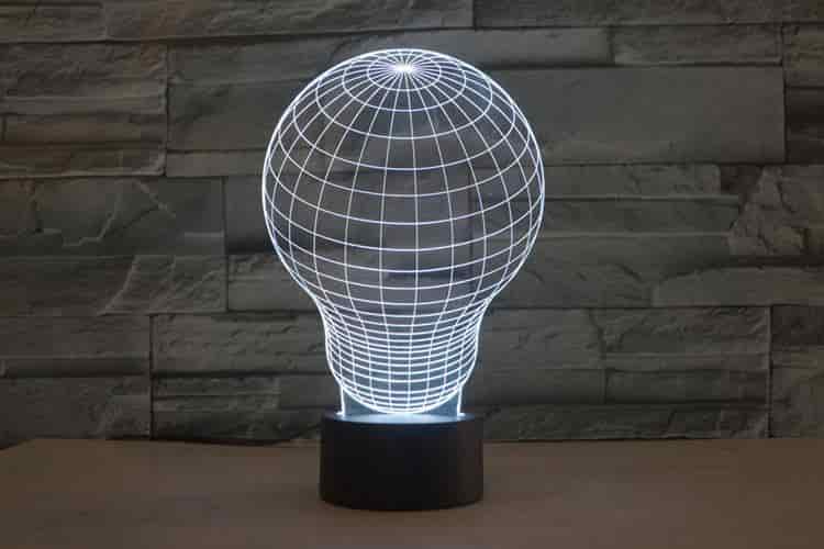 Laser Engraved 3D LED Illusion Night Light Lamp Free Vector Free Vectors