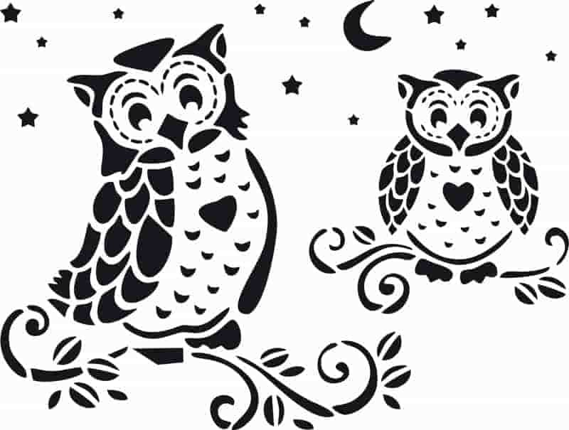 Owl Sticker Home Decor Stencil Free Vector Free Vectors