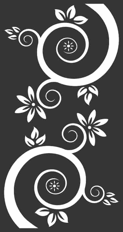 Decorative Screen Flowers and Swirls Stencils Free Vector Free Vectors