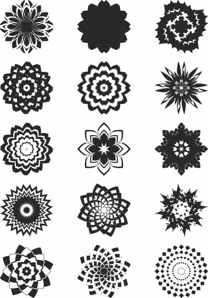 Abstract Flowers Decoration Art Free Vector Free Vectors