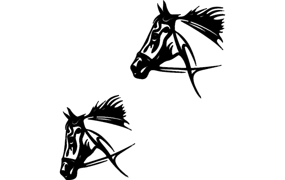 Tribal Horse Free DXF File Free Vectors