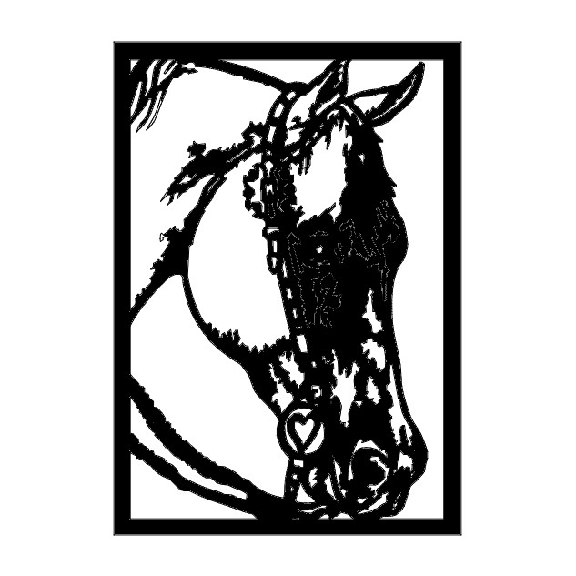 Horse Head Wall Frame Free DXF File Free Vectors