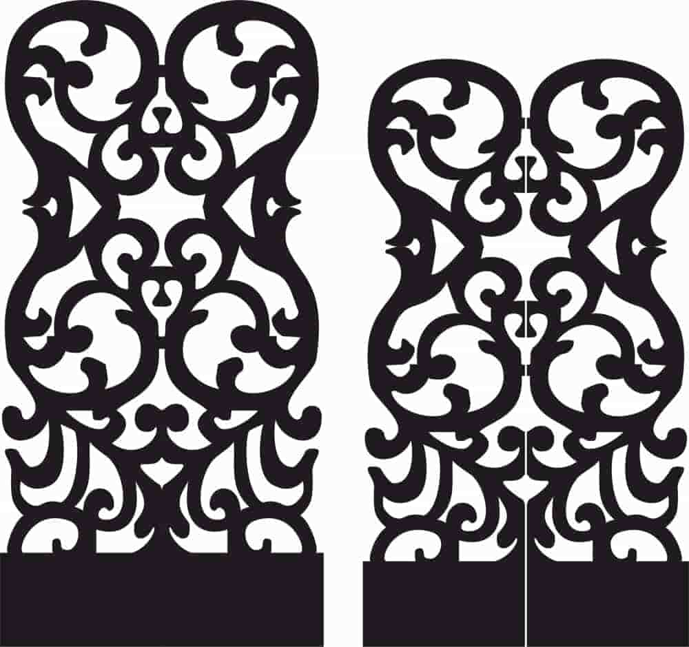 Stencil Folding Screen Design Free Vector Free Vectors