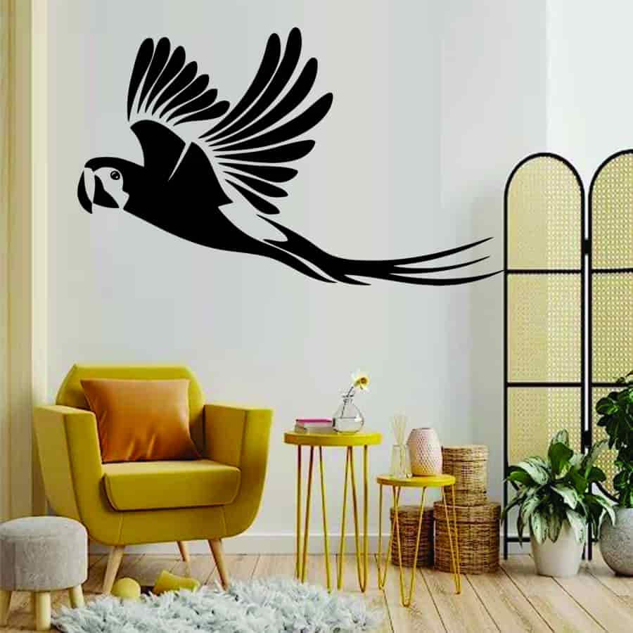 Laser Cut Parrot Wall Stencil Free Vector Free Vectors