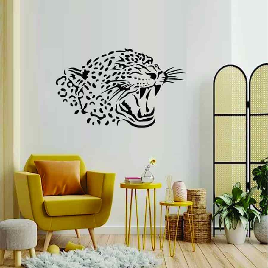 Laser Cut Leopard Wall Art Stencil Free Vector Free Vectors