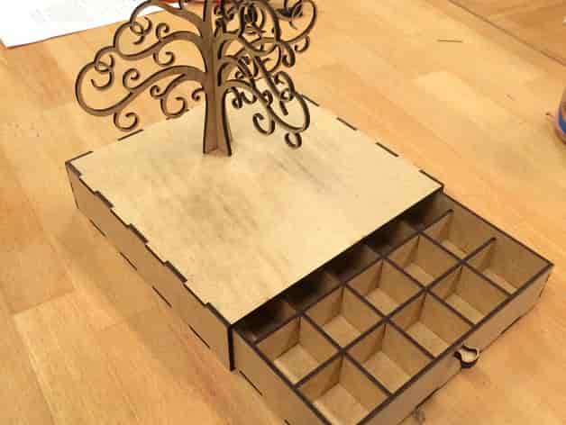 Jewelry Box Laser cut Free Vector Free Vectors