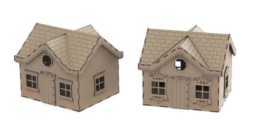 House Box Laser Cut Free Vector Free Vectors