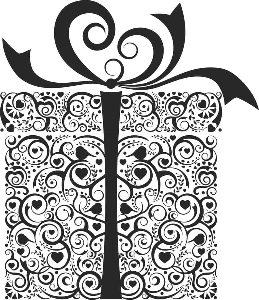 Ornament Gift Box Free Vector Free Vectors