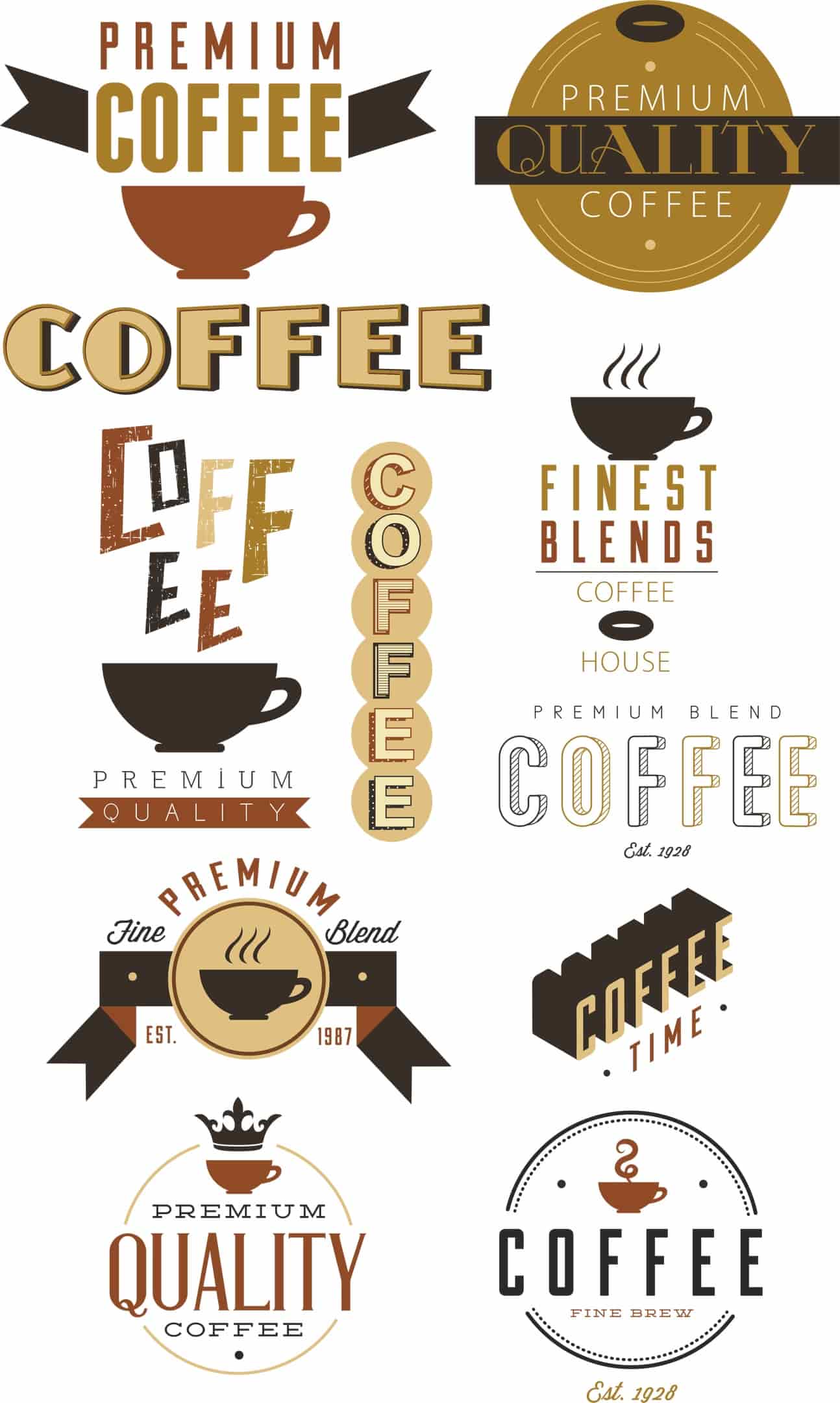 Coffee Vector Set Free Vector Free Vectors