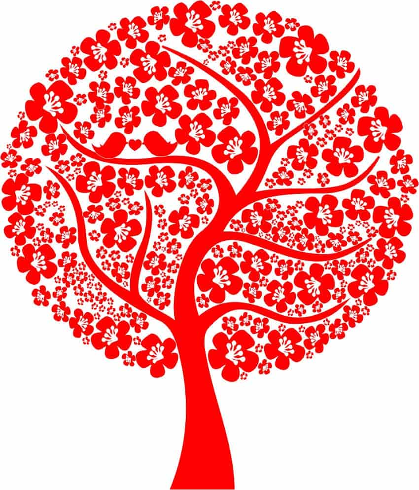 Abstract Love Tree Vector Free Vector Free Vectors