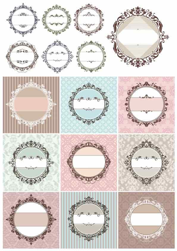 Vintage Frame and Border Collection Free Vector Free Vectors