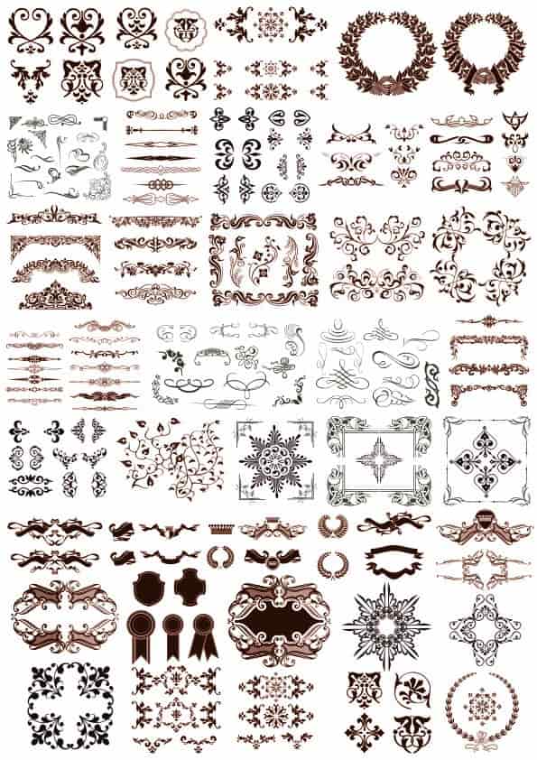 Decorative Elements Free Vector Free Vectors